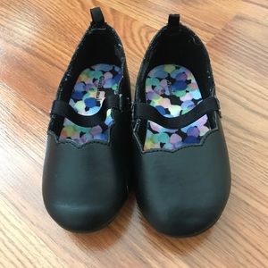 Toddler girls black ballet flats